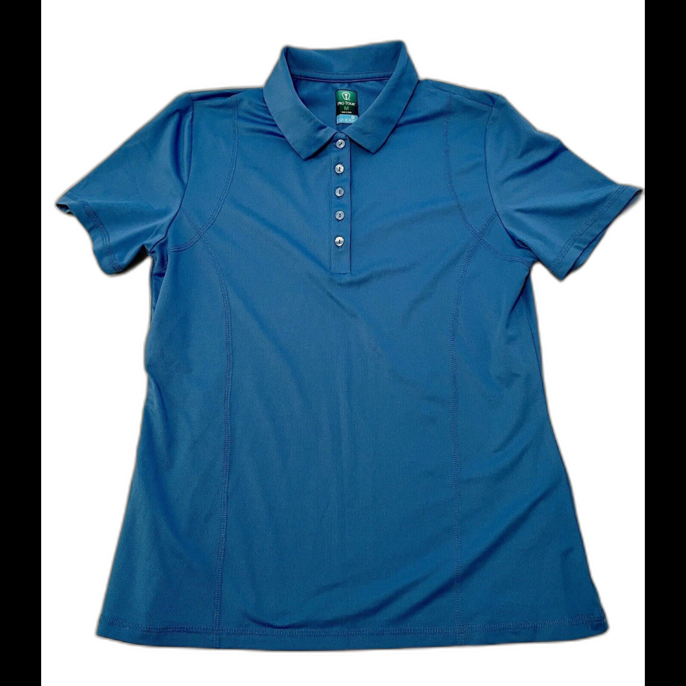 Pro Tour Golf Shirt Women’s M Blue Short Sleeve Cool Play